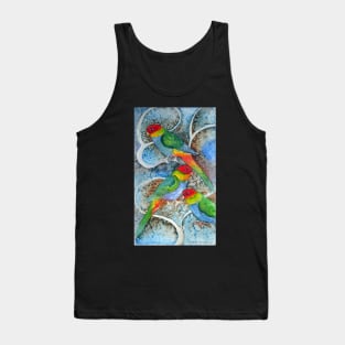 Rainbow parrot Tank Top